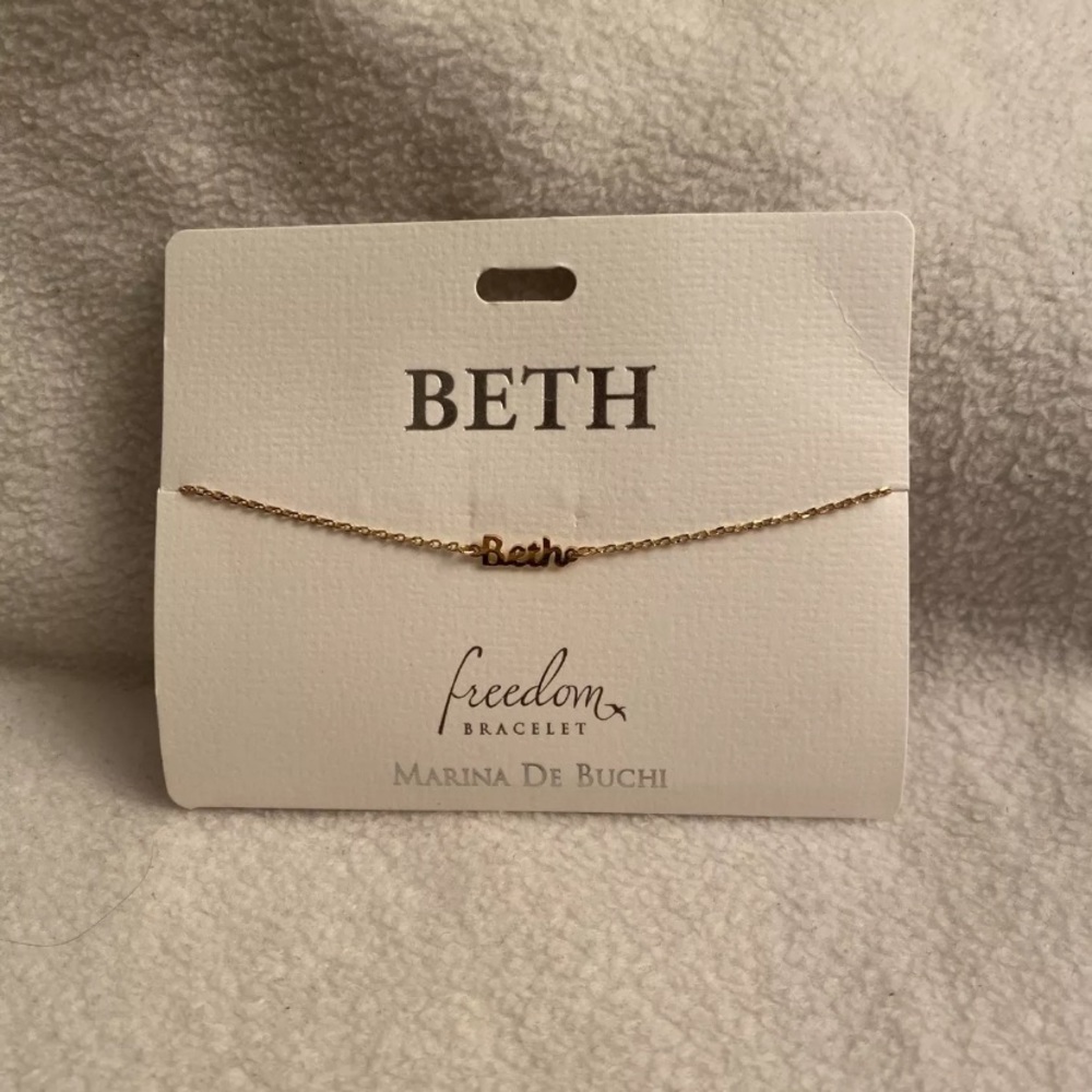 Beth Freedom Bracelet by Marina De Buchi goldtone personalized BRACELET